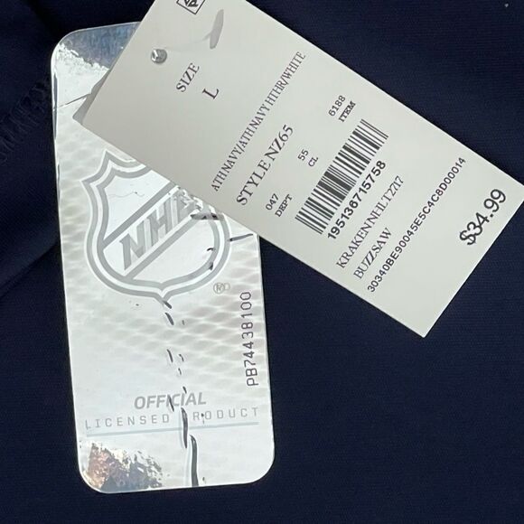 Seattle Kraken NHL Branded Iconic Defender Men’s 1/4 Zip - Picture 6 of 10